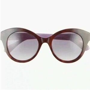 Kate Spade Karleigh 51mm Cat Eye Sunglasses in Havana/Plum NWT